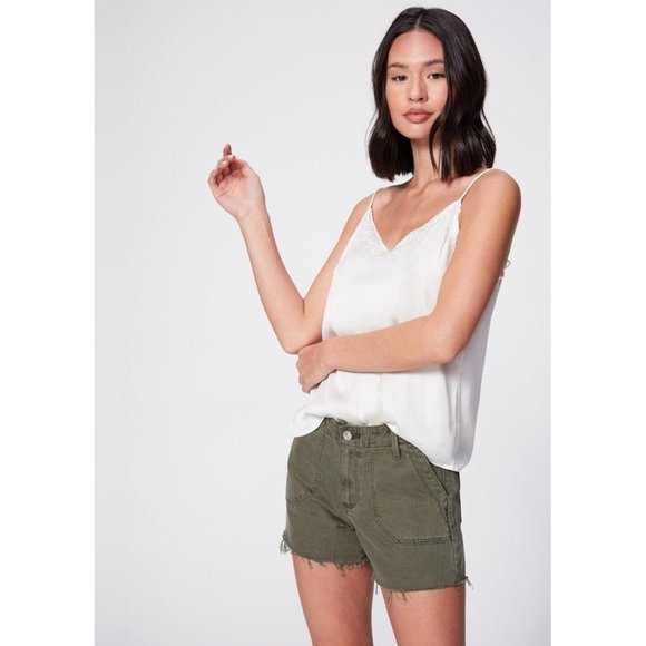 PAIGE Mayslie Utility Shorts in Utility Green - Size 23 - Picture 1 of 4